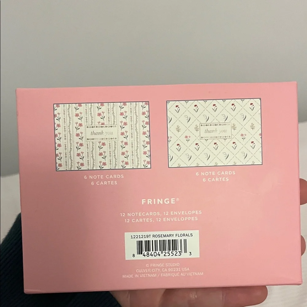 Fringe Studio Rose Pink Floral Note Card Set